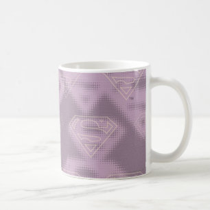 Supergirlの紫色のハーフトーンのロゴ コーヒーマグカップ