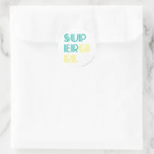 Supergirlの緑および黄色 ラウンドシール (バッグ)