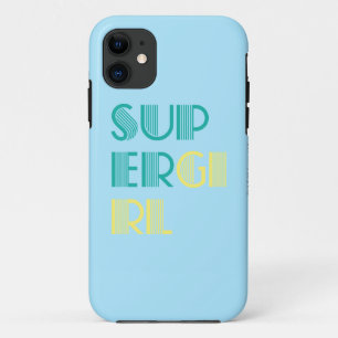 Supergirlの緑および黄色 iPhone 11 ケース