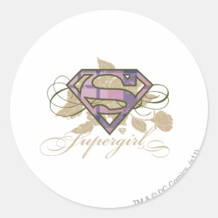 Supergirlの花 ラウンドシール