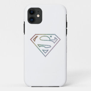 Supergirlの虹の輪郭のロゴ iPhone 11 ケース