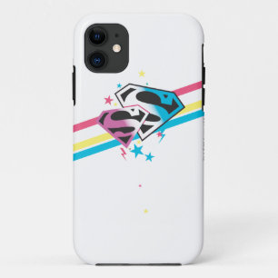 Supergirlの虹は縞で飾ります iPhone 11 ケース