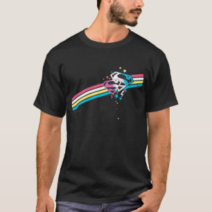 Supergirlの虹は縞で飾ります Tシャツ