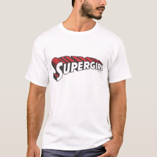 Supergirlの赤と白のロゴ Tシャツ