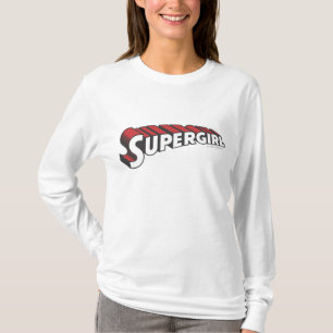 Supergirlの赤と白のロゴ Tシャツ