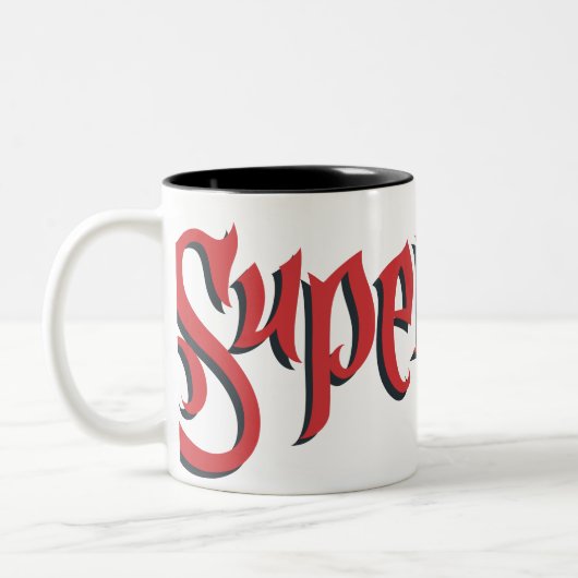 Supergirlの赤のロゴ ツートーンマグカップ (左)