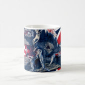 Supergirlの赤、白及び青 コーヒーマグカップ (中央)