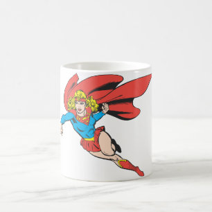 Supergirlの跳躍および穿孔器 コーヒーマグカップ