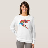 Supergirlの跳躍および穿孔器 Tシャツ (正面フル)