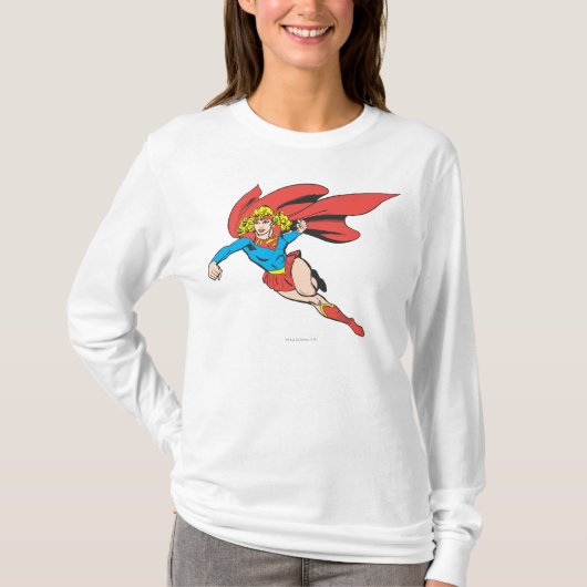 Supergirlの跳躍および穿孔器 Tシャツ (正面)