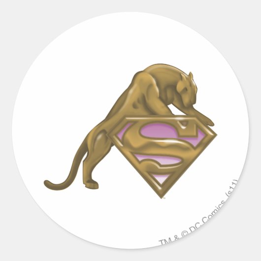 Supergirlの金猫 ラウンドシール (正面)