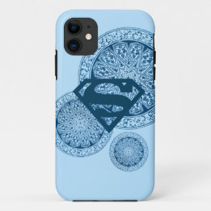 Supergirlの青い円のデザイン iPhone 11 ケース