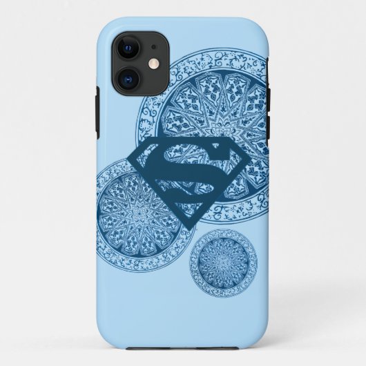 Supergirlの青い円のデザイン Case-Mate iPhoneケース (裏面)