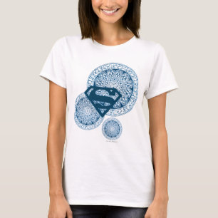 Supergirlの青い円のデザイン Tシャツ