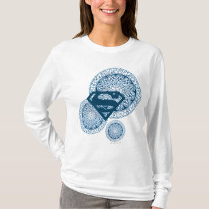Supergirlの青い円のデザイン Tシャツ