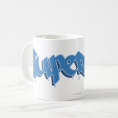 Supergirlの青のロゴ コーヒーマグカップ (正面左)