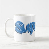 Supergirlの青のロゴ コーヒーマグカップ (左)