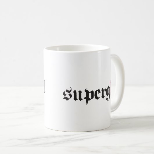 Supergirl安全ピンの手紙 コーヒーマグカップ (正面右)