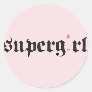 Supergirl安全ピンの手紙 ラウンドシール