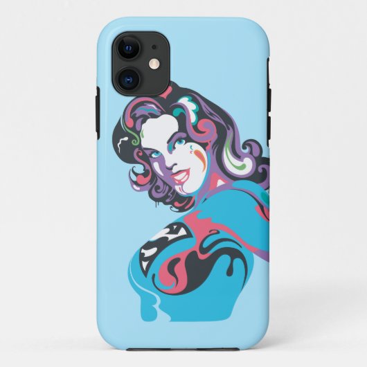 Supergirl色のしぶきの姿勢1 Case-Mate iPhoneケース (裏面)