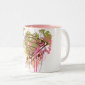 Supergirl色のしぶき ツートーンマグカップ (正面右)