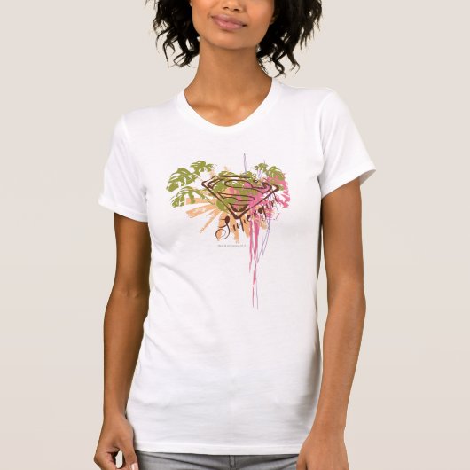 Supergirl色のしぶき Tシャツ (正面)