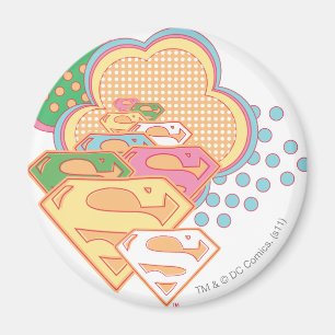 Supergirl カラフル Cloudロゴ マグネット