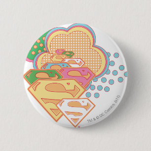 Supergirl カラフル Cloudロゴ 缶バッジ