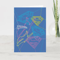 Supergirl and Logo Colored Outlines