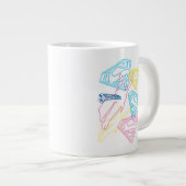 Supergirl and Logo Colored Outlines ジャンボコーヒーマグカップ (正面右)