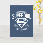 Supergirl Better Than Ever Retro Graphic カード (黄色い花)