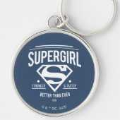 Supergirl Better Than Ever Retro Graphic キーホルダー (正面)