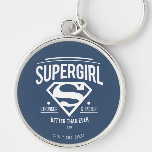 Supergirl Better Than Ever Retro Graphic キーホルダー (正面)