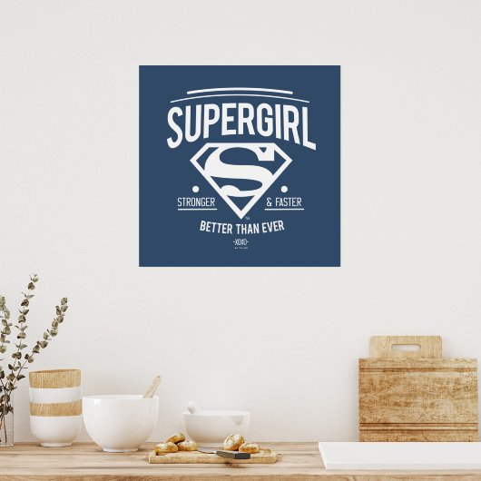 Supergirl Better Than Ever Retro Graphic ポスター (キッチン)