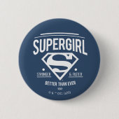 Supergirl Better Than Ever Retro Graphic 缶バッジ (正面)