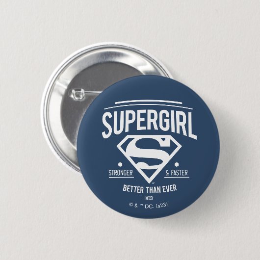 Supergirl Better Than Ever Retro Graphic 缶バッジ (正面&裏面)
