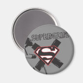 Supergirl Black Safety Pins マグネット (正面/裏面)