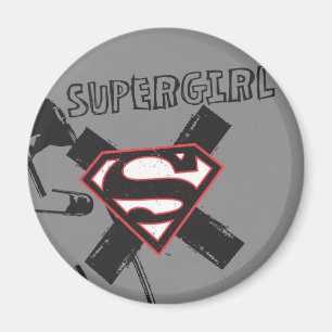 Supergirl Black Safety Pins マグネット