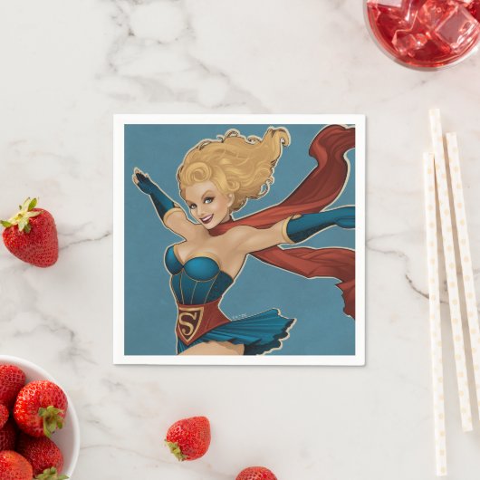 Supergirl Bombshell スタンダードカクテルナプキン (インサイチュ)
