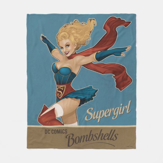 Supergirl Bombshell フリースブランケット (正面)