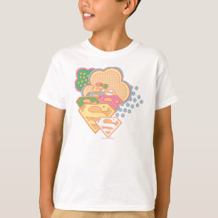 Supergirl Colorful Cloud Logo Tシャツ