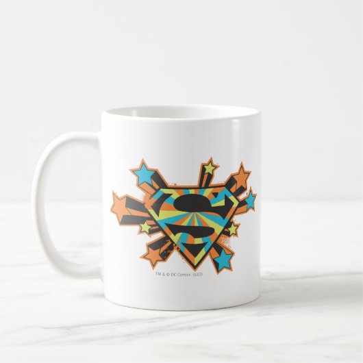 Supergirl Colorful Stars Logo コーヒーマグカップ (左)