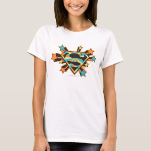 Supergirl Colorful Stars Logo Tシャツ