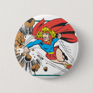 Supergirl Destroys Boulder 缶バッジ