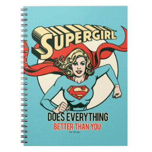 Supergirl Does Everything Better Than You ノートブック