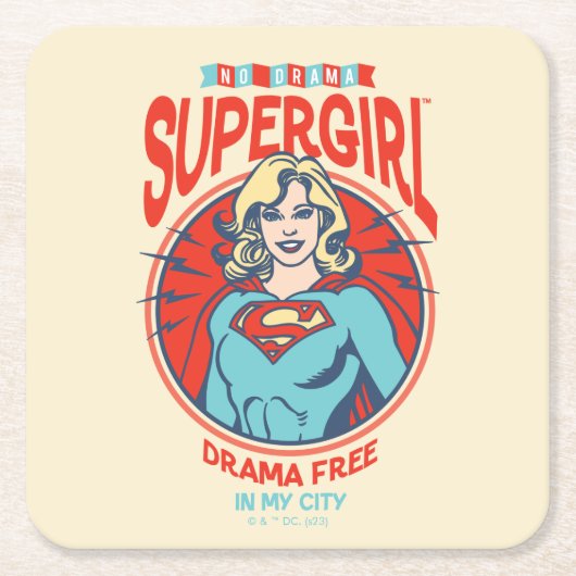 Supergirl Drama Free In My City スクエアペーパーコースター (正面)