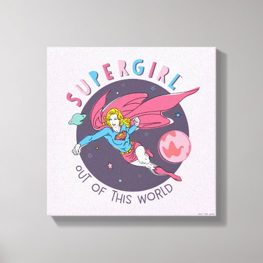 Supergirl Flying Upwards Illustration キャンバスプリント (正面)