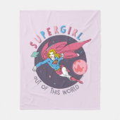 Supergirl Flying Upwards Illustration フリースブランケット (正面)