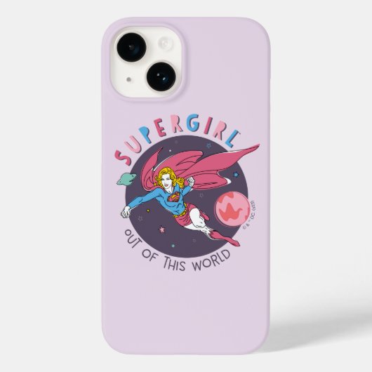 Supergirl Flying Upwards Illustration Case-Mate iPhoneケース (裏面)