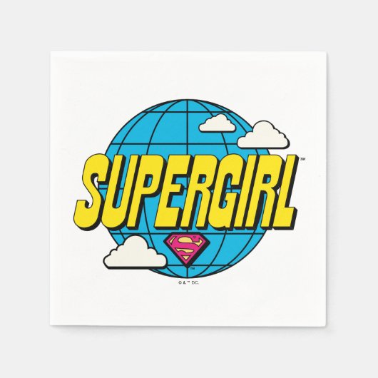 Supergirl Global Pop Graphic スタンダードカクテルナプキン (正面)